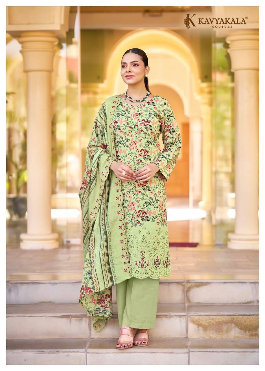 SATRANGI by KAVYA‎‎ KALA Couture 1001 to 1006 Series Indian Traditional casual wear Pakistani Lawn Cotton dresses At Wholesale Price